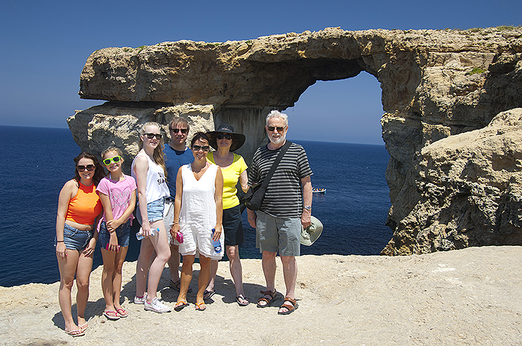 Maily at Azure Window, Malta